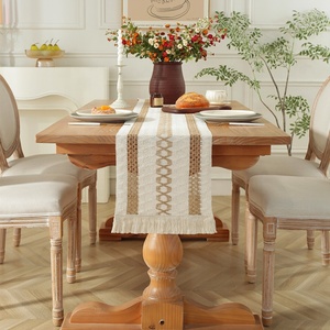 Elegante Camino <span class=keywords><strong>de</strong></span> <span class=keywords><strong>Mesa</strong></span> Moderno <span class=keywords><strong>de</strong></span> Algodón y Lino, Camino <span class=keywords><strong>de</strong></span> <span class=keywords><strong>Mesa</strong></span> <span class=keywords><strong>de</strong></span> Encaje Bordado Hecho a Medida <span class=keywords><strong>para</strong></span> Navidad - Product Image 1