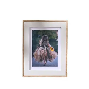 Double Matted 4x6 Wood Creative Photo Picture Frame Wall Table Display