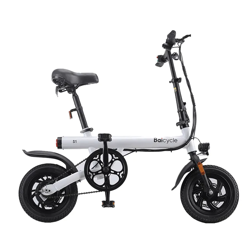 دراجة كهربائية طراز Xiaobai S1 Baicycle مزودة بإطار عريض دراجة جبلية قابلة للطي 12 بوصة 250 وات وبطارية بديلة من الليثيوم للدراجة الإلكترونية