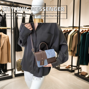 Sac à main Kalanta tendance en PU pour femme, fabriqué en usine, avec fermeture éclair unique, style London, doublure portable et poignée unique - Product Image 3