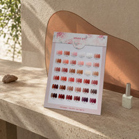 Ensemble de vernis à ongles en gel transparent de luxe professionnel Yuzhi Cocoa French 36 couleurs 15 ml non toxique longue durée, rose nude, marron