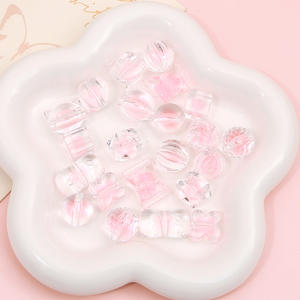 Perles en vrac acryliques carrées transparentes 500 g/sac pendentif ours à facettes perles Bubblegum pour bijoux à bricoler soi-même artisanat matière plastique - Product Image 4