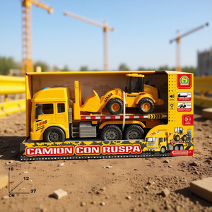Camión con luces y sonidos de excavadora de 37 cm para niños, juguete de construcción - Product Image 3