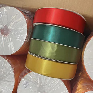 100 yard 4cm pita Satin wajah ganda 1 1/2 inci 100% poliester untuk desainer bunga dan pembuat pita - Product Image 6