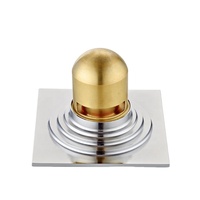 Drain de sol innovant en laiton chromé argenté brillant, écologique, 12*12 cm, pour salle de bain, élimination des odeurs, collecteur de déchets