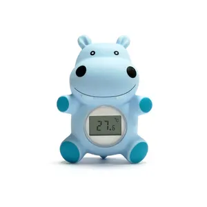 Termômetro de água para bebês, medidor de temperatura da água para banho de desenho animado, medidor de temperatura da água para bebês, hipopótamo grande