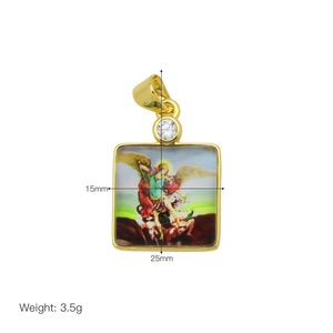 LS-D1144 Collar con Colgante Religioso Católico, Sagrado Jesús, Nuestra Señora del Monte Carmelo, Joyería Cristiana Doble, Regalo para Mujer - Product Image 5
