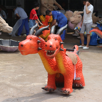 Manège pour enfants en forme de dinosaure animatronique en métal de haute qualité pour parcs d'aventure et centres commerciaux
