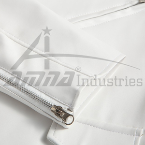 Chaqueta de moda de cuero de Color blanco para hombre, precio al por mayor, chaqueta de cuero de moda para hombre - Product Image 3