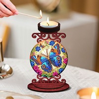 Peinture Diamant Créative DIY en Acrylique, Motif Floral, Décoration de Table Peinte à la Main, Unique, Luxe, Vintage