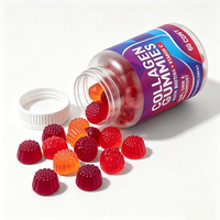 Collageen Biotine Vitamine Gummies voor volwassenen, natuurlijke fruitsmaak, voor haar, huid en nagels, huidverheldering en beautyondersteuning