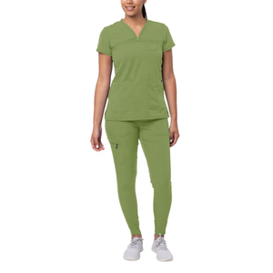 Support Logo Hospital Tela elástica Mujer Delgado Uniforme Cirugía Enfermera Uniforme Médico Scrubs Mujeres Jogger Scrubs Sets - Product Image 6