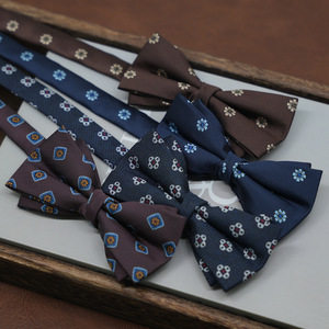 Corbata de Moño de Lujo para Hombre, Diseño Paisley Jacquard en Negro y <span class=keywords><strong>Azul</strong></span>, para <span class=keywords><strong>Traje</strong></span>, Venta al Por Mayor - Product Image 3