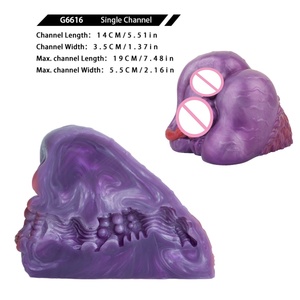 Fantasy Purple Dragon Butt Soft Silicone <b>Masturbation</b> Cup, Single Channel Adult Toy for Men <b>Masturbation</b> - Product Image 5