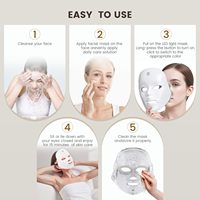 Masque facial LED en silicone OEM ODM, lumière infrarouge proche 850 nm, appareil de beauté rechargeable, équipement de soin du visage