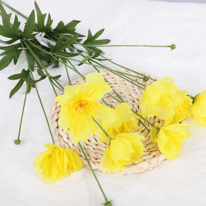 Artificielle 7-tête britannique multicouche grande fleur de coquelicot blanc pour pièces centrales avec fleurs salon récréation décoration - Product Image 5