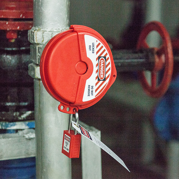 Valve Locking Lockout Tagout Gate Valve LOTO Locks Red