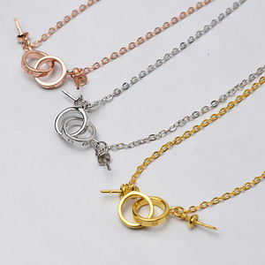 S925 <b>Silver</b> Double Pearl <b>Bracelet</b> Women's Handmade DIY Jewelry with Personalized <b>Rope</b> Empty Handband Accessories - Product Image 2