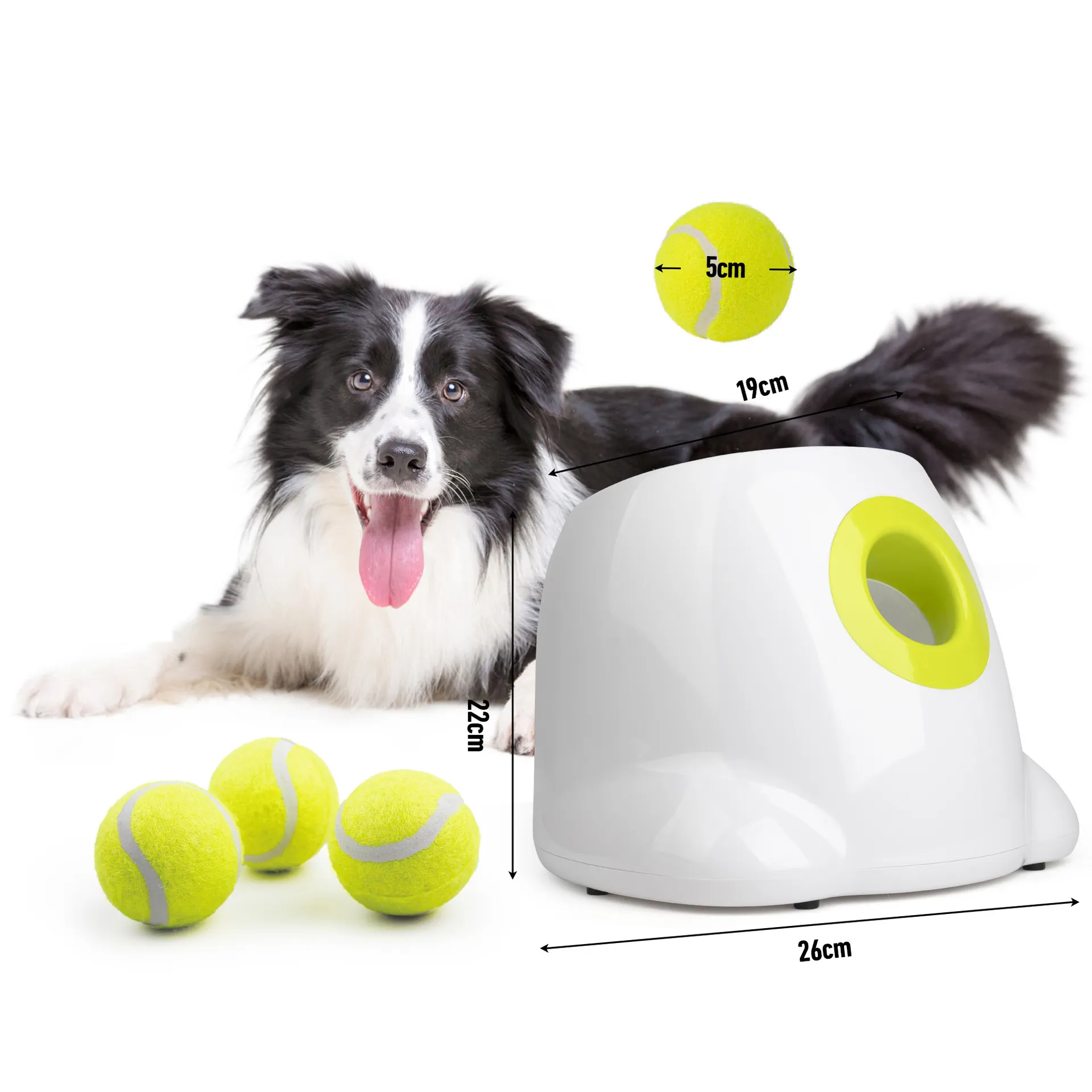 Con chó quần vợt vật nuôi tương tác lấy quần vợt tự động thrower Máy chó đồ chơi cho con chó bóng Launcher