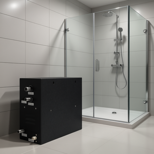Système de douche vapeur domestique personnalisable 12 kW avec drainage automatique, minuterie 24h et kit générateur de chaleur à température segmentée pour pièces - Product Image 2