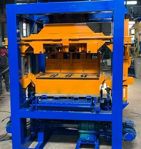 QTJ4-24 mesin pembuat blok semen beton Semi otomatis Paving bata beton padat berongga mengunci blok semen - Product Image 4