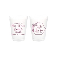 Gobelet en plastique réutilisable personnalisé de 250 ml, 350 ml, 500 ml, 600 ml pour événements, gobelet en plastique givré de 25 cl, 35 cl, 50 cl avec logo pour festival et fête