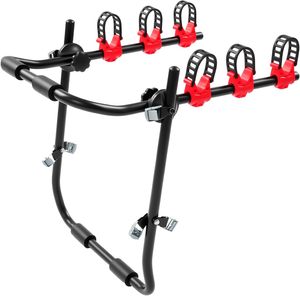 Portabicicletas de <span class=keywords><strong>Maletero</strong></span> para 3 Bicicletas, Soporte para Bicicletas de <span class=keywords><strong>Coche</strong></span> con Correas de Liberación Rápida, Ajuste Universal para Sedán, SUV y Hatchback - Product Image 1