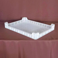 Plateaux de séchage en maille plastique HDPE empilables, de qualité alimentaire, ventilés, pour le stockage et le séchage des fruits de mer, poissons, fruits, légumes et herbes