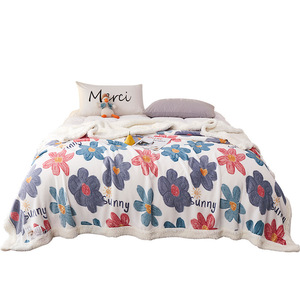 Wholesale 100% Polyester Ferret Fleece Flannel Woven Printed Geometric Anti Dust Mite <strong>Blankets</strong> Winter Home Use Nap <strong>Comfort</strong> - Product Image 6