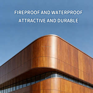 Panneau composite en aluminium moderne pour extérieur 2026 avec grain de bois, ignifuge et imperméable, attrayant et durable - Product Image 5