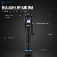 Tournevis électrique entièrement automatique à couple élevé 15-50 kgf.cm, moteur sans balais de qualité aérospatiale pour poste de travail de chaîne de montage