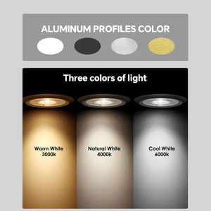 Rail encastré au design moderne 48V pour système d'éclairage sur rail magnétique à film souple pour plafond à étirement par tension LED - Product Image 5