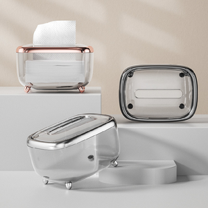 Boîte à mouchoirs en acrylique transparent <span class=keywords><strong>de</strong></span> luxe UCO, décoration d'intérieur, interrupteur magnétique, porte-papier autoportant pour voiture et salon - Product Image 5