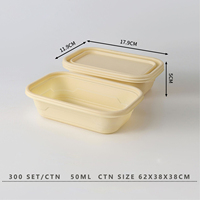 Barquette alimentaire jetable biodégradable en amidon de maïs sans PFAS, micro-ondable, avec couvercle, pour emporter, à emporter, boîte à lunch