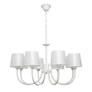 Lampada da tavolo 8xE14, colore bianco, paralume bianco; ideale per illuminazione decorativa e d'ambiente in interni. - Product Image 1