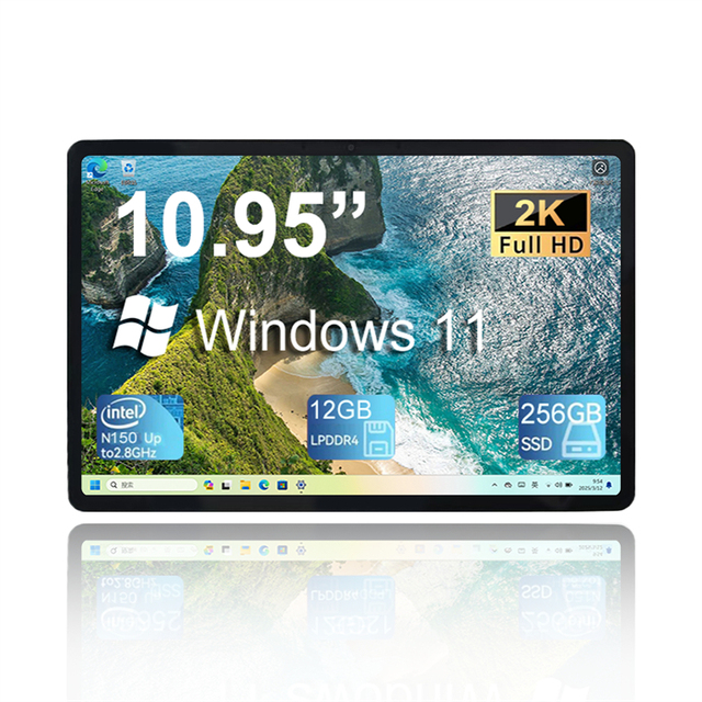 10.95 Inch WIN 11 Tablet PC N150 Chip 1920*1200 2K IPS Touch Screen 12GB + 256GB Business Windows Tablet with Keyboard Pen