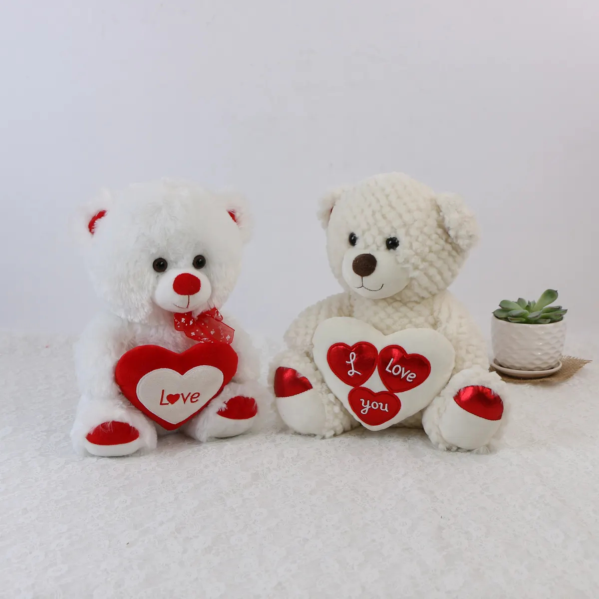 Dia dos Namorados Presente Pelúcia Stuffed Animal Teddy Bear Brinquedos Design Livre Personalizado Personalizado Boneca Personalizado Animal Fabricante