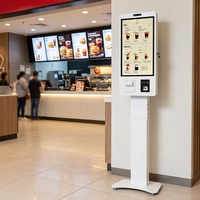 Sistema de Punto de Venta Todo en Uno Personalizado de 32 Pulgadas para Interiores, Kiosco de Autoservicio con Impresora de Recibos, Pago con Tarjeta de Crédito, Pantalla Táctil IPS