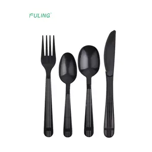 Couverts jetables Fuling <span class=keywords><strong>PS</strong></span>/PP/PLA Kits de couteaux, fourchettes et cuillères à café lourds - Product Image 1