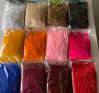 4-6 Inch (10-15 Cm) Plumes de poulet teintées multicolores de couleur pure pour la couture, l'artisanat, les costumes et la décoration.