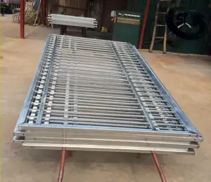 Puerta de valla de Metal Modular, superventas, proveedor de China, moderna, de hierro forjado, a la venta