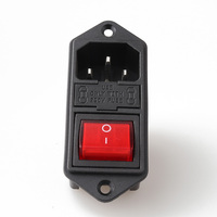 LZ-14-F14 C14 10A 250V Prise de courant alternatif à 3 broches avec porte-fusible en laiton et nylon 3 prises pour les normes informatiques EU US AU UK