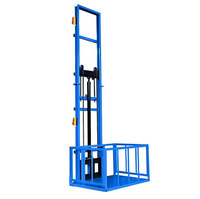 Plateforme élévatrice hydraulique à rail de guidage haute capacité pour charges lourdes, élévateur de marchandises d'usine, transpalette de matériaux pour atelier, intérieur/extérieur