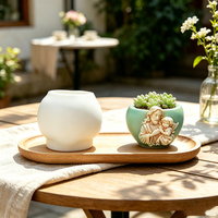 Moule en silicone platine Cœur Sacré Ange pour pot de fleurs, compatible avec des motifs personnalisés pour la fabrication artisanale de résine et de plâtre DIY