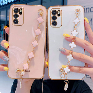 Venta al por mayor funda de teléfono de silicona con soporte de pulsera de trébol <span class=keywords><strong>12</strong></span> 13 14 Pro Max - Product Image 3