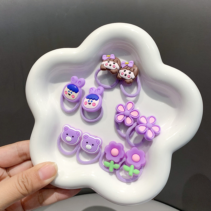 Purple flower set of 10-opp bag
