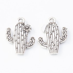 Adorno de <span class=keywords><strong>cactus</strong></span> en flor con puntos de aleación de zinc, motivo del desierto para acentuar diademas de sombreros vaqueros - Product Image 3