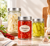 Groothandel Hoge Kwaliteit Op Maat Gemaakte Fruit Honing Sauzen Pinda Boters Noot Chili Saus Verpakkingen Glazen Voedsel Potten Met Schroefdeksels