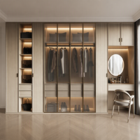 Armoire moderne écologique, dressing multifonctionnel, casier, bois massif, finition acrylique/laquée, tiroir coulissant, charnière