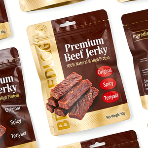 150g 250g Custom Printed Stand Up Pouch Mono PE Material Sustainable Recyclable Zipper Food Packaging <b>Bag</b> for Beef Jerky Snacks - Product Image 1